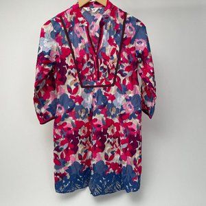 Biba Floral Tunic in Red and Blue